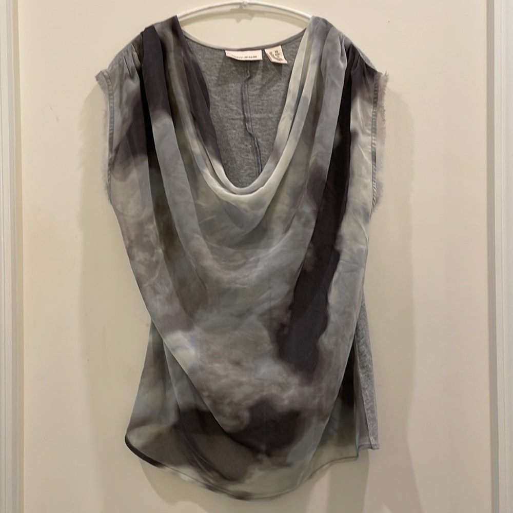 DKNY Jeans Drape neck top/Gray/XS